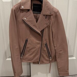 All Saints Blush Leather Jacket